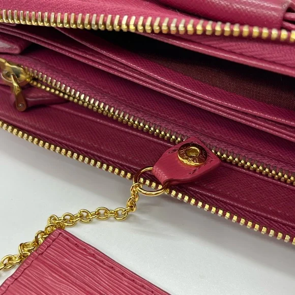 Prada Pink Fiocco Bow Saffiano Lux Long Wallet - Picture 13 of 15